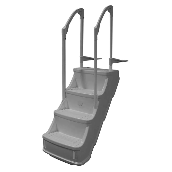 Above-Ground Pool Steps w/ Two Handrails & Soft Touch Anti-Slip