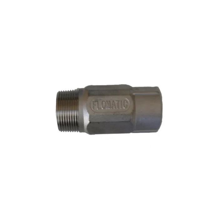 Flomatic Stainless Steel 1 1/4" MIPT x 1" FIPT Check Valve