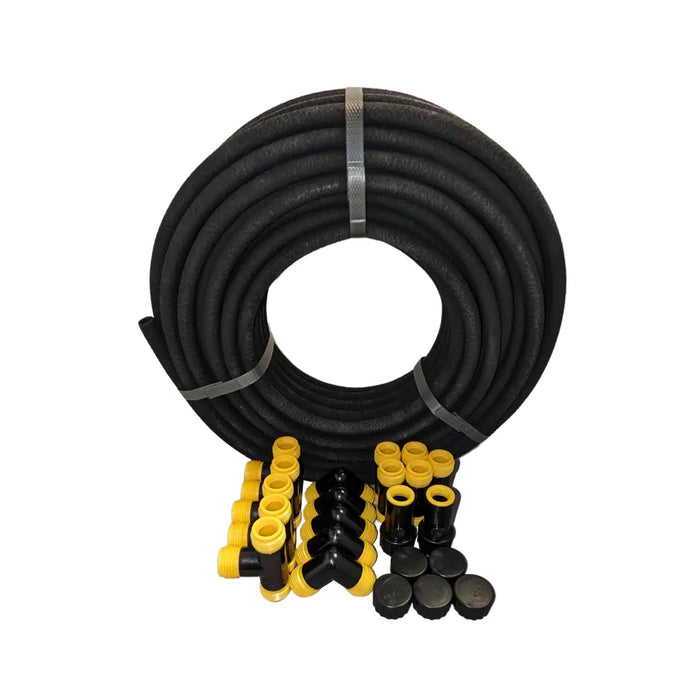 Mister Soaker Hose .580 x 100' Soaker Hose Kit (Deluxe Purple Stripe)