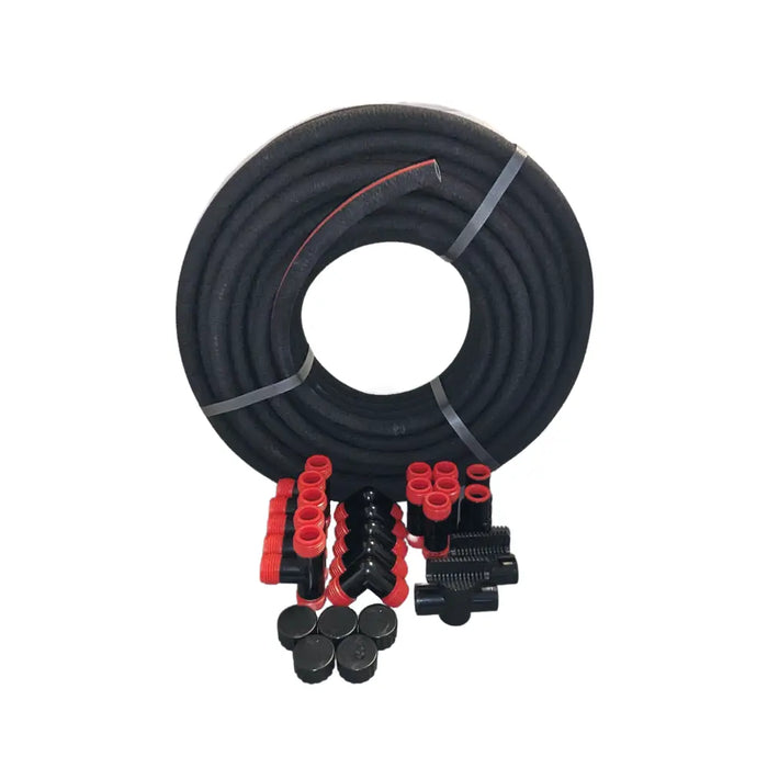 Mister Soaker Hose .700 x 100' Soaker Hose Kit (Deluxe Red Stripe)