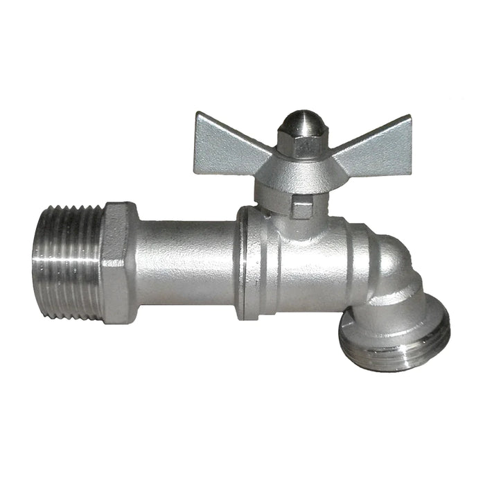 Stainless Steel 1/2" Hose Bibb w/ 1/4 Turn Handle