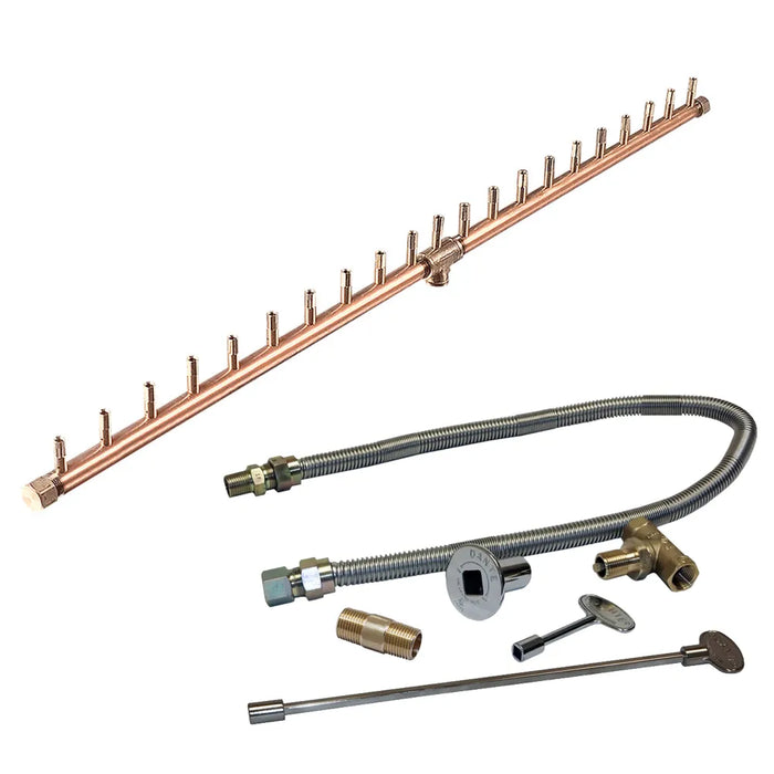 Warming Trends CROSSFIRE 210K BTU Linear Natural Gas Burner an Flex Line