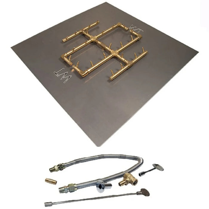 Warming Trends CROSSFIRE 240K BTU Burner - Liquid Propane-30" Squ. Plate- Flex Line Kit