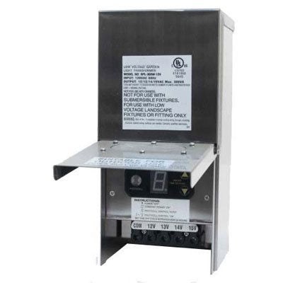 300w Stainless Steel Transformer w/ Photo Cell & Timer